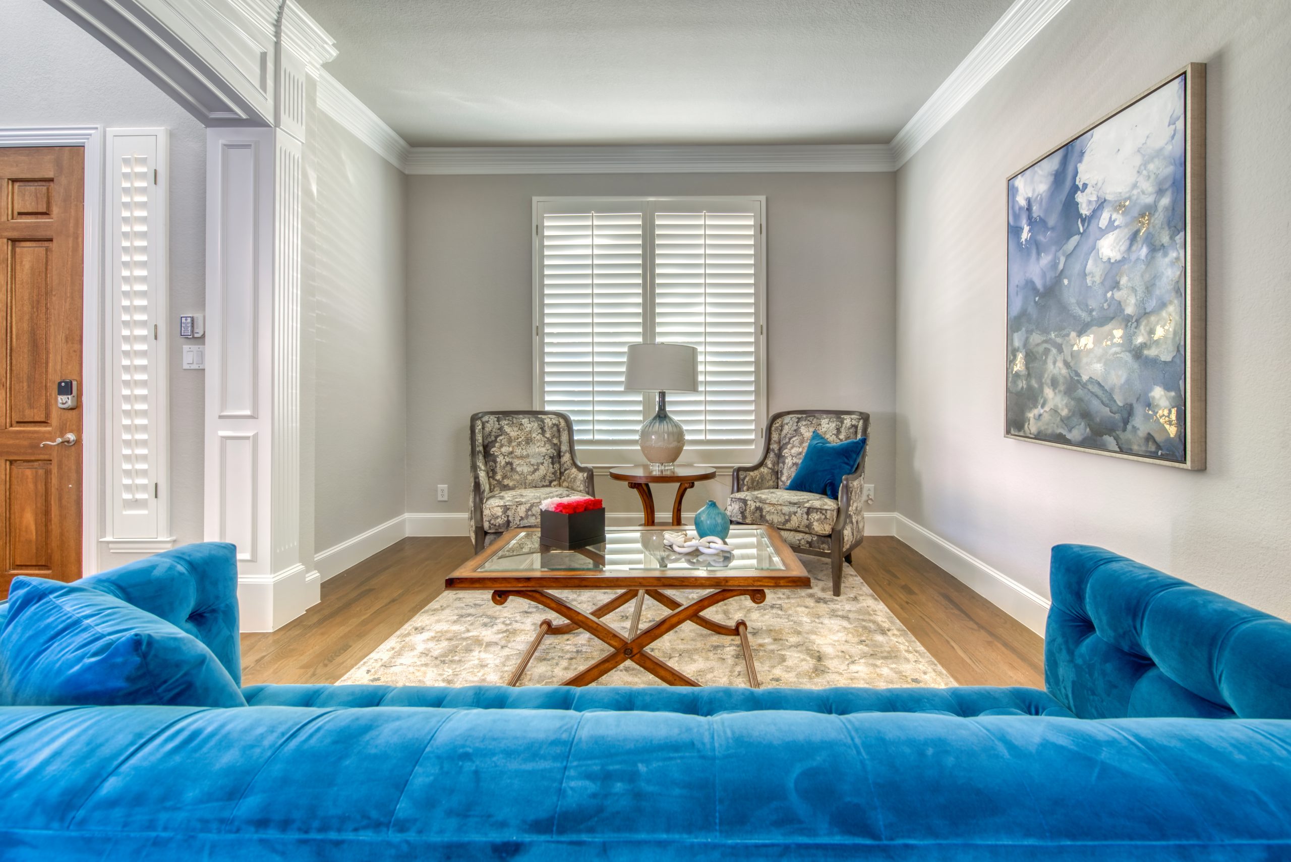 Real Estate Photography Turquoise Couch